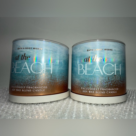 Bath & Body Works Candles Large At The Beach X2 - Picture 8 of 10
